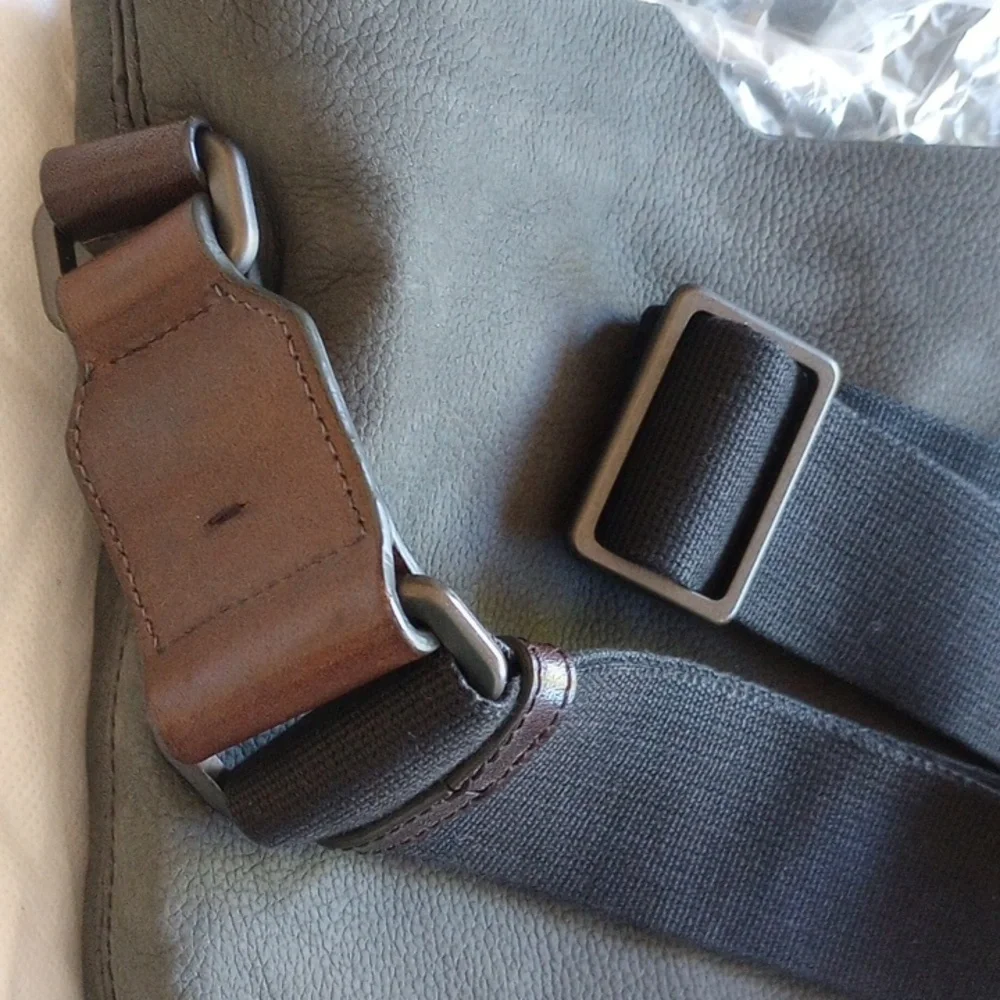 Lanvin Messenger Bag Gray Suede Leather Satchel Flap Sartorial Envelope